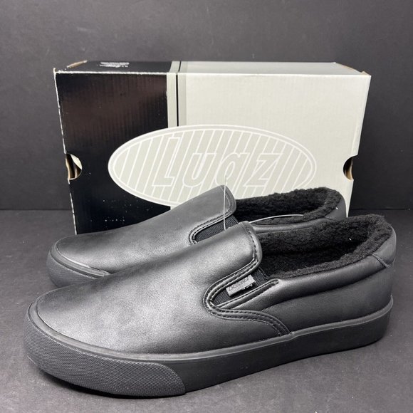 Lugz Clipper Fleece Slip-On Mens Sneakers Shoes Casual Black Size 9.5